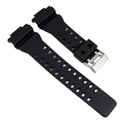 Afbeelding van Casio GA 100 Horlogebandje van hars, zwart, riem, zwart., riem