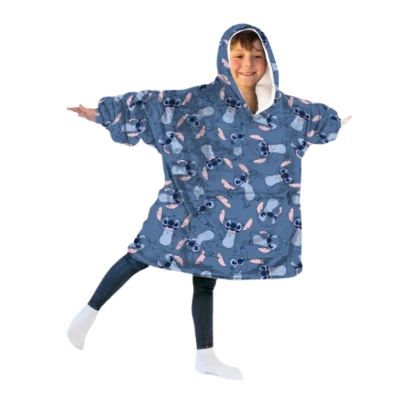 Afbeelding van Disney Stitch Snuggle Hoodie Poncho Fleecedeken One Size 7 14 jaar