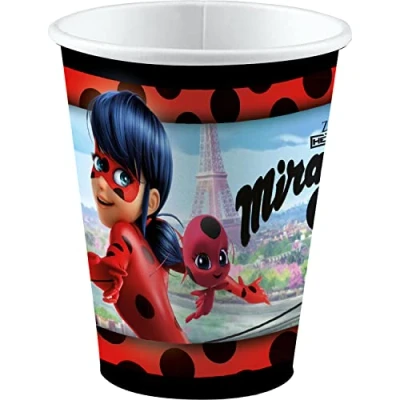 Afbeelding van Beker Ladybug Miraculous 8 stuks