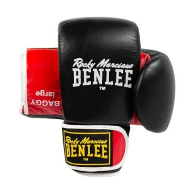 Afbeelding van Benlee Baggy bokshandschoenen, leer, zwart/rood, maat S