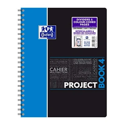 Afbeelding van OXFORD 400037432 Projectbook Studium Digitaal Collegeblok A4 geruit 100 vellen willekeurige kleur, geen kleurwens mogelijk