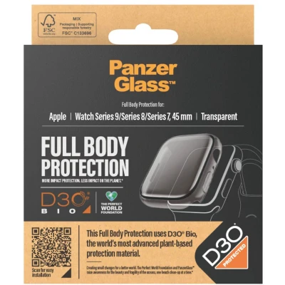 Afbeelding van PanzerGlass Full Body Apple Watch 45mm Screenprotector Transparant