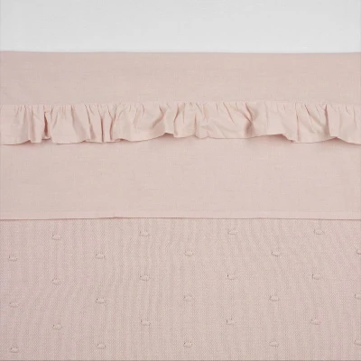 Afbeelding van Meyco Ledikantlaken Ruffle Soft Pink
