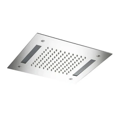Afbeelding van HotBath Mate inbouwhoofddouche vierkant 30x30cm met LED verlichting en watersensor Chroom
