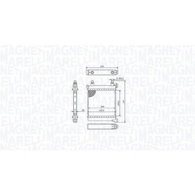 Afbeelding van MAGNETI MARELLI 350213214500 Radiateur voor voertuigen met versnellingsbak 195 202 26 Koelribben gesoldeerd BMW: 2 Active Tourer, 1 Hatchback