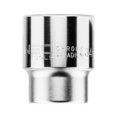 Afbeelding van NEO TOOLS 08 316 Steeksleutelelement 3/4 3124 34 mm Chroom vanadium staal Zeskant