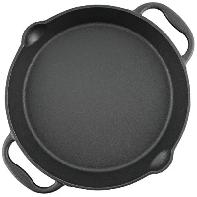 Afbeelding van BBQ Toro gietijzeren grillpan, pan met twee handgrepen en schenktuiten, serveerpan, (Ø 20 cm)