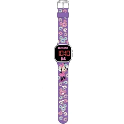 Afbeelding van Disney Jewelry Minnie LED Digitaal horloge voor kinderen, Maat: One Size, Purple