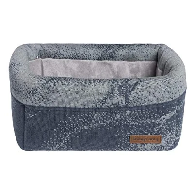 Afbeelding van Baby&#039;s Only Gebreide commodemandje Opbergmandje Commode organizer Babykamer accessoires Marble Granit/Grijs