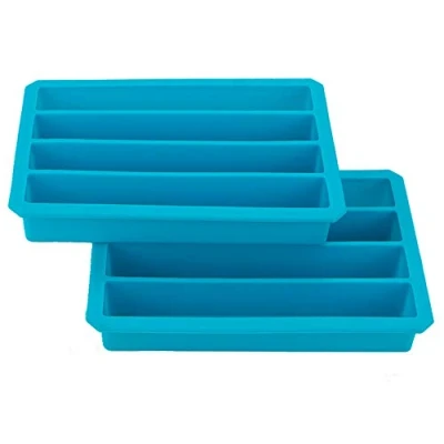 Afbeelding van Webake Set van 2 grote siliconen ijsblokjesvormen 15 x cm Voor sportdranken en waterflessen