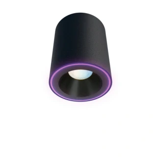 Afbeelding van Calex Smart Halo Opbouwspot Zwart RGB en CCT