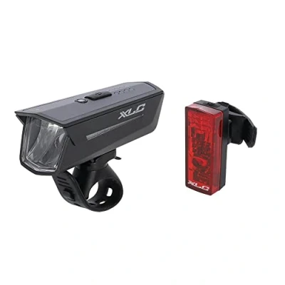Afbeelding van XLC Proxima Pro CL S25 Fietsverlichtingset LED USB oplaadbaar
