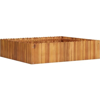 Afbeelding van Plantenbak verhoogd 100x100x25 cm massief acaciahout