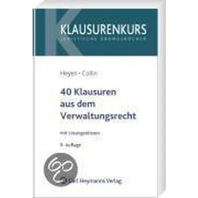 Afbeelding van 40 Klausuren Aus Dem Verwaltungsrecht