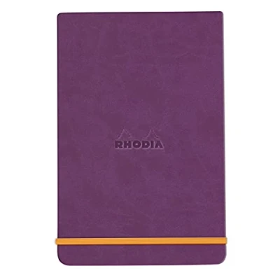 Afbeelding van Rhodia, Notitieboekje + schrijfblok, Notitieboekjes en schriften Rho (A5, Speciale groeven, Hardcover)