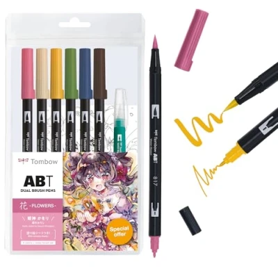 Image de Set Manga Tombow France &amp; Benelux Flower ABT Dual Brush Pens