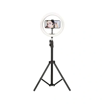 Afbeelding van Ksix LED ringlamp met statief, hoogte 160 cm, diameter 20 cm
