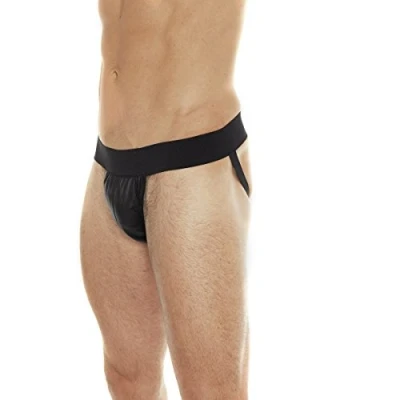 Afbeelding van Leren Jockstrap met elastieken banden maat L