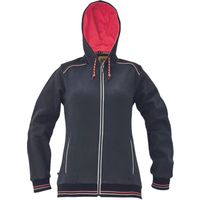 Afbeelding van Cerva KNOXFIELD LADY sweatshirt met capuchon 03060069 Antraciet/Rood