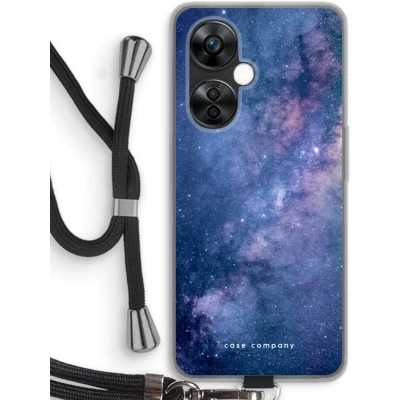 Afbeelding van Case Company® hoesje met Koord geschikt voor OnePlus Nord CE 3 Lite Nebula Telefoonhoesje Zwart Bescherming aan alle Kanten en Over de Schermrand