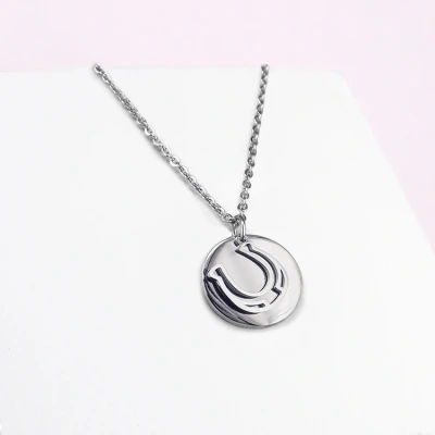 Image de Ponytail&amp;Co Pendentif Pièce de monnaie &amp; fer à cheval Acier
