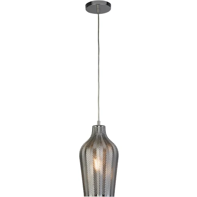 Afbeelding van Searchlight Chevron Hanglamp Ø 17,5 X 145 Cm Chroom