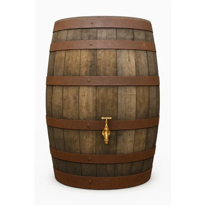 Afbeelding van Houten Regenton met waterkraan 190 liter