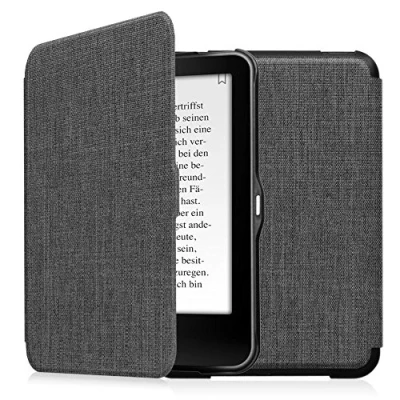 Afbeelding van Fintie Tolino Vision 4 HD / 3 2 1 Shine eReader hoes Ultradunne beschermhoes met slaapmodus en magneetsluiting, donkergrijze stof