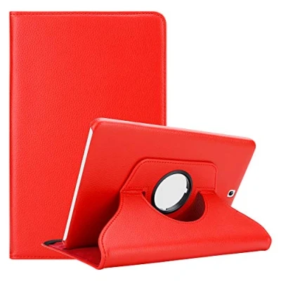 Afbeelding van cadorabo beschermhoes voor Samsung Galaxy Tab S2 (9,7 inch) SM T815N / T813N T819N in klaprozen auto wake up met standaard en rubberen bandsluiting