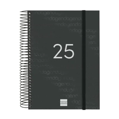 Afbeelding van Agenda Finocam YEAR Zwart A4 21 x 29,7 cm 2025