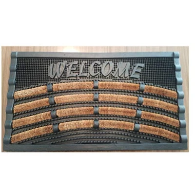 Afbeelding van Ikado Rubberen deurmat met kokos borstels Welcome 40 x 70 cm