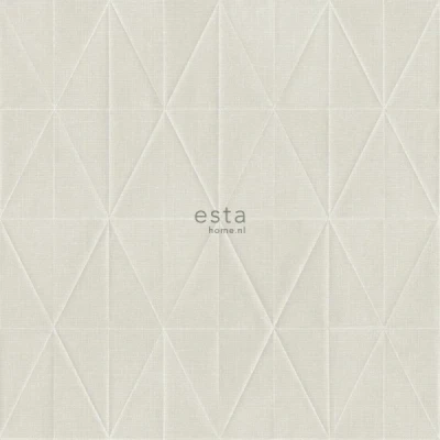 Afbeelding van ESTAhome eco texture vliesbehang origami motief beige 148714 0,53 x 10,05 m
