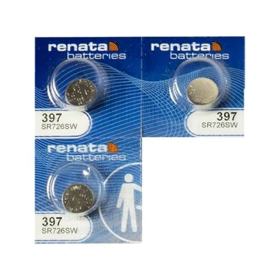 Afbeelding van Renata maakt Swiss 397 of SR726SW AG2 1.5V snelle schip horloge batterij (3 x SR 726 SW)