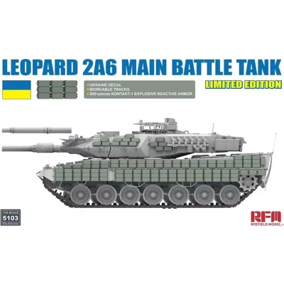 Afbeelding van 1:35 Rye Field Model 5103 Leopard 2A6 Main Battle Tank Limited Edition Plastic Modelbouwpakket