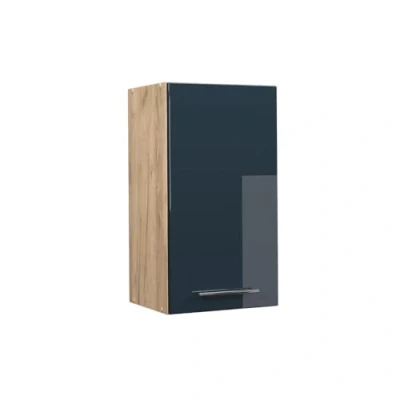 Afbeelding van Vicco Hangkast Fame Line, Donkerblauw hoogglans/Krachtige eik goud, 40 cm