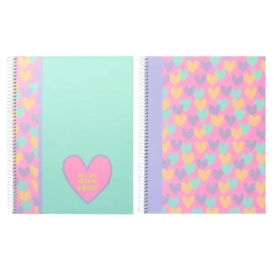Afbeelding van Kangaro spiraalblok B&#039;LOG HEARTS formaat A5 met lijn 2 stuks AN 124217 A