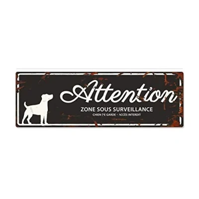 Afbeelding van D&amp;d Home Waakbord Hond Warning Sign Jack Russel F 40x14cm Zwart 1st
