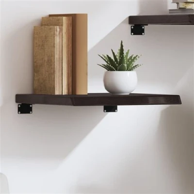 Afbeelding van Wandschap 40x40x4 cm behandeld massief eikenhout donkergrijs
