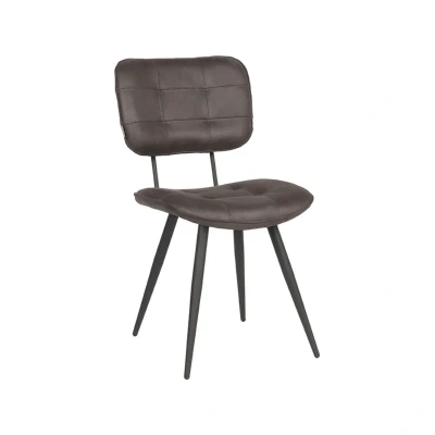 Afbeelding van Eetkamerstoel Gus Antraciet Microfiber