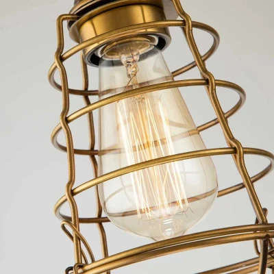 Afbeelding van Quoizel LED Plafondlamp Mixon 1X E27 Max 60W Dimbaar Weathered Brass