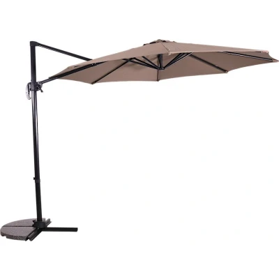Afbeelding van Lesli zweefparasol Libra Taupe 2,5x2,5 meter vierkant