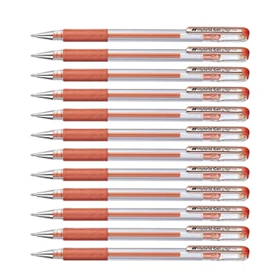 Afbeelding van Pentel, Hybrid Gel Grip rollerball gelpen, punt 0,6 mm, lijndikte 0,3 zwart, 12 stuks