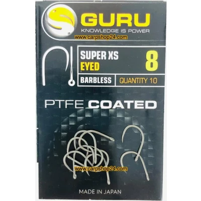 Afbeelding van Guru Super XS (10 pcs) Barbless Eyed Maat : Size 8