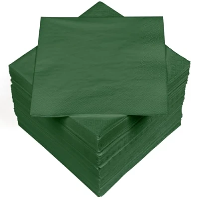 Afbeelding van Heku 30241 17: 100 effen papieren servetten, 3 laags, 33 x cm, donkergroen