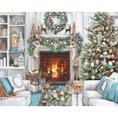 Afbeelding van Borduurpakket LUCA S CHRISTMAS INTERIOR KERST INTERIEUR om te borduren