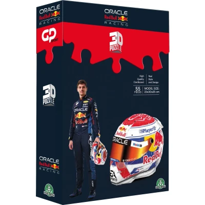 Afbeelding van GP Sport, 3D puzzel, Red Bull helm, 55 stukjes, REP01, rood