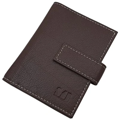 Afbeelding van XXL MJ Design Germany lederen portemonnee met RFID en NFC bescherming, Bruin, Creditcardhoes