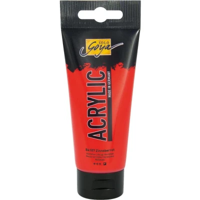 Afbeelding van Solo Goya Vermiljoen Rode Acrylverf 100ml tube Hoge kwaliteit A merk