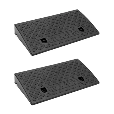 Afbeelding van QWORK® 2 stuks remhelling van kunststof, voor rolstoelen, motorfiets, 49 x 27 7 cm