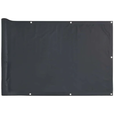 Afbeelding van Tuinscherm 500x90 cm PVC antracietkleurig